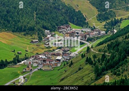 Fernwanderweg E5 von Oberstdorf nach Meran: Vent im Ötztal, Österreich Stockfoto