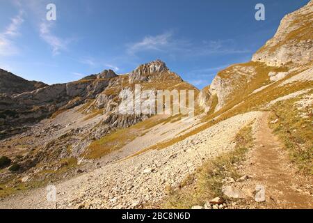 Blick auf Hochiss im Rofangebirge am Achensee in Tyrol Stockfoto