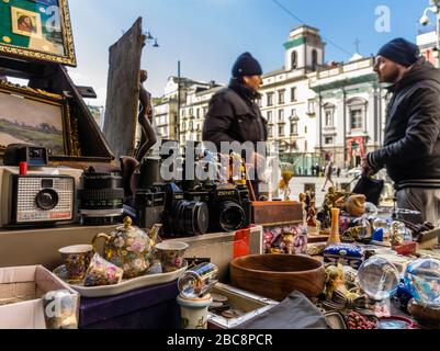 Flohmarkt in Neapel Stockfoto