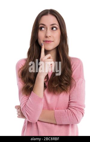 Studio von einer attraktiven jungen Frau erschossen Stockfoto