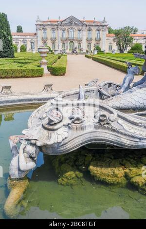 Nationalpalast von Queluz, Queluz, Lissabon, Portugal, Europa Stockfoto