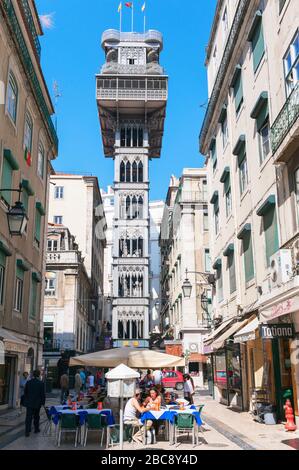 Santa Justa Aufzug, Lissabon, Portugal, Europa Stockfoto