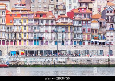 Porto Flussufer am Fluss Duero, Porto, Portugal Stockfoto