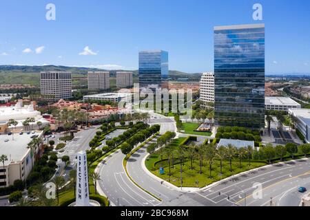 Luftaufnahmen von Irvine Spectrum Offices Stockfoto