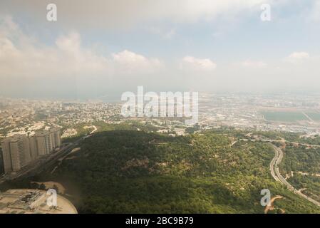 Blick auf Haifa von der Aussichtsplattform der Universität, Israel Stockfoto