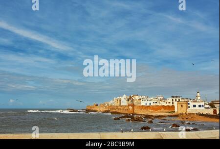 Luftbild der Altstadt von Essaouira in Marokko Stockfoto