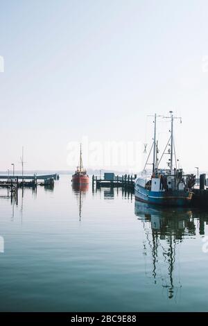 Hafen in Maasholm Bad, Schleswig-Holstein. Stockfoto