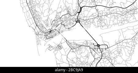Stadtvektor Stadtplan von viana do castelo, Portugal Stock Vektor