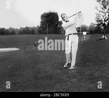 American Amateur Golfer Bobby Jones, Portrait on Golf Course, Atlanta, Georgia, USA, National Photo Company, 1921 Stockfoto