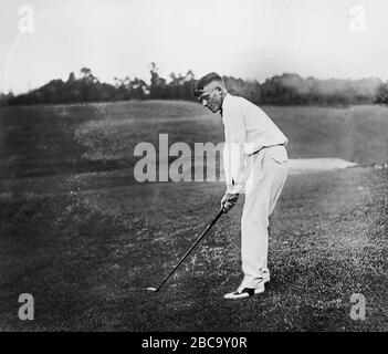 American Amateur Golfer Bobby Jones, Portrait on Golf Course, Atlanta, Georgia, USA, National Photo Company, 1921 Stockfoto