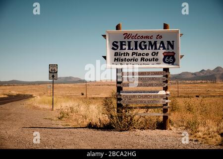 USA, Vereinigte Staaten von Amerika, Kalifornien, Arizona, Route 66, historische Route 66, Seligman, Kingman, Williams, Hackberry, Stockfoto