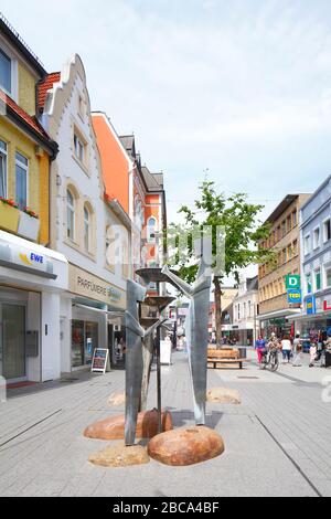 Einkaufsstraße lange Straße, Delmenhorst, Niedersachsen, Deutschland, Europa Stockfoto