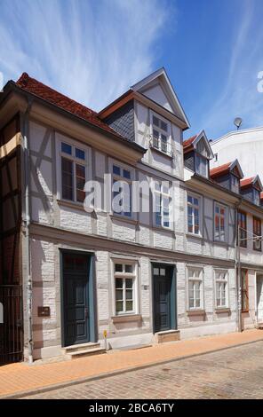 Schelfstadt mit Fachwerk, Mecklenburg-Vorpommern, Deutschland, Europa Stockfoto