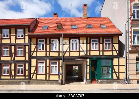 Schelfstadt mit Fachwerk, Mecklenburg-Vorpommern, Deutschland, Europa Stockfoto