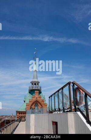 Giudecca Island vor Venedig - Hilton Hotel Skyline Roof Bar Stockfoto