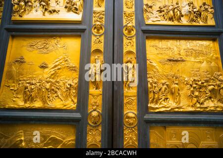 Italien, Toskana, Florenz, Baptistentür, "Tore des Paradieses" Stockfoto