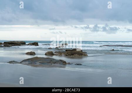 Spanien, Nordküste, Galicien, Nationalpark, Domstrand, Praia as Catedrais, Playa de las Catedrales, Naturdenkmal Stockfoto