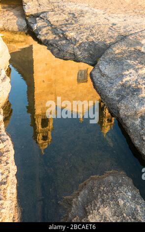 Spanien, Nordküste, Galicien, Muxia, Pilgerort, Santuario da Virxe da Barca, Reflexion Stockfoto