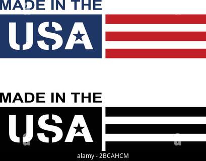 Made in the USA Label Logo Isolated Vector Illustration Stock Vektor