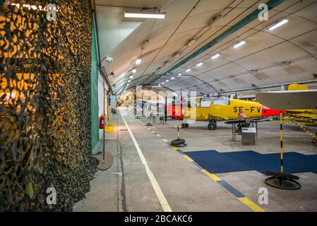 Schweden, Vastragotland und Bohuslan, Gothenburg, Das Aeroseum, eine während des Kalten Krieges unter Felseinbruch und unterirdischer Luft gebaute fomere U-Bahn-Kampfflugzeugbasis Stockfoto