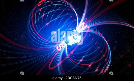 Magnetische Erde Stockfoto