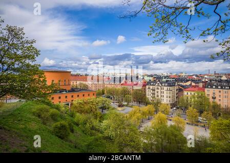 Schweden, Stockholm, Stadtbibliothek, kreisförmiges Äußeres Stockfoto