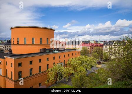 Schweden, Stockholm, Stadtbibliothek, kreisförmiges Äußeres Stockfoto