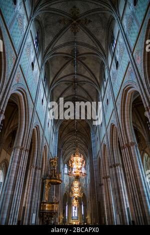 Schweden, Mittelschweden, Uppsala, Domkyrka, Interieur Stockfoto