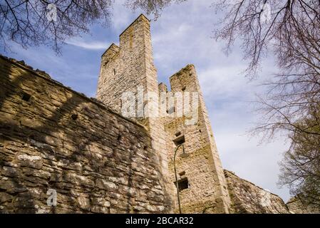 Schweden, Insel Gotland, Visby, Stadtmauer aus dem 12. Jahrhundert, die vollständigste midieval Stadtmauer Europas Stockfoto