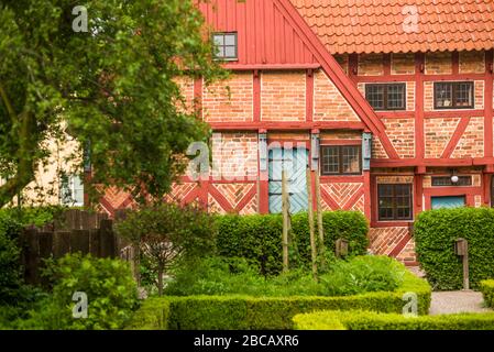 Schweden, Südschweden, Ystad, traditioneller Eingang in Fachwerk Stockfoto