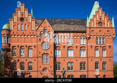 Schweden, Scania, Malmö, Stadtbibliothek, altes Gebäude außen Stockfoto