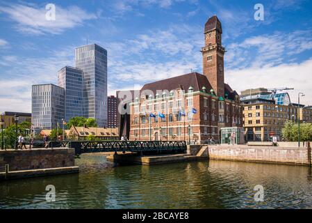 Schweden, Scania, Malmö, Bagers Plats Square, World Maritime University und Malmö wohnen in Gebäuden Stockfoto