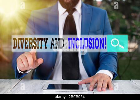 Hinweis zur Vielfalt und Integration. Das Geschäftskonzept für die Unterschiede in der Bandbreite umfasst das Geschlecht der Rasse Stockfoto
