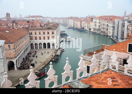 Venedig, über die Dächer von Venedig, Canal Grande Stockfoto