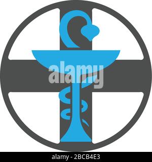 Vektorvorlage für das Apothekenlogo Stock Vektor