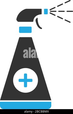 Symbol für Desinfektionsmittel. Vektorgrafiken der Apotheke Stock Vektor