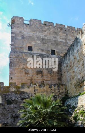Alte Festung in jerusalem Stockfoto