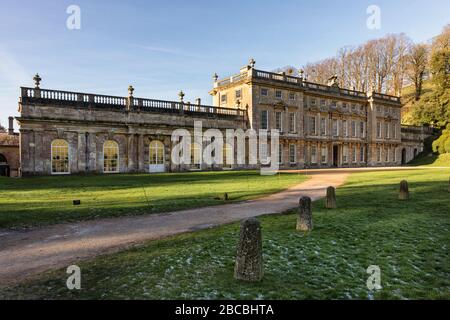 Dyrham Park ist ein barockes Landhaus in einem 270 Hektar großen alten Hirschpark in der Nähe des Dorfes Dyrham in South Gloucestershire. Ein Eigentum des National Trust Stockfoto