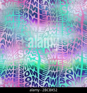 Surreales Overlay-Farbfeld mit Overlay-Muster Stockfoto