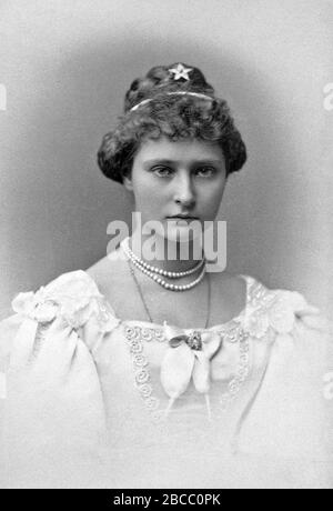 ALEXANDRA FEODOROWNA -Alix von Hessen (1872-1918) Ehefrau von Nikolaus II. Im Jahr 1887 Stockfoto