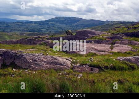 In der Wildnis der Caha Mountains auf der Beara-Halbinsel, County Cork, Irland. Stockfoto