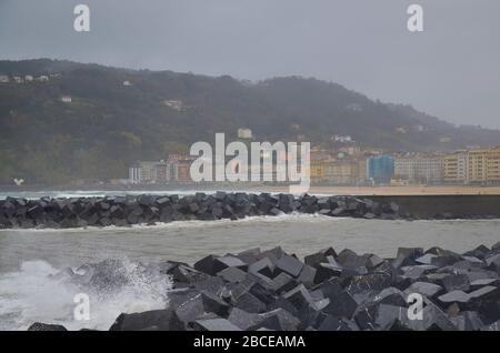 San Sebastian-Donostia im Baskenland, Spanien, an der Atlantik Küste Stockfoto