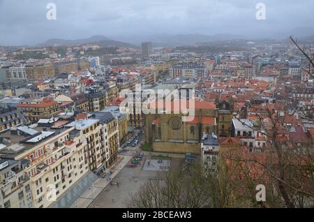 San Sebastian-Donostia im Baskenland, Spanien, an der Atlantik Küste: Blick von der Festung Stockfoto