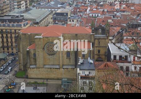 San Sebastian-Donostia im Baskenland, Spanien, an der Atlantik Küste: Blick von der Festung Stockfoto