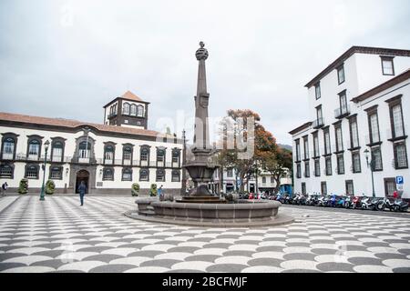 Die Parca da Municipio im Stadtzentrum von Funchal auf der Insel Madeira in Portugal. Portugal, Madeira, April 2018 Stockfoto