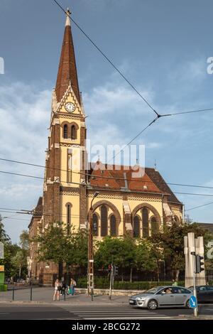 Die Lutherische Kirche an der Varosligeti Fasor in Budapest Stockfoto