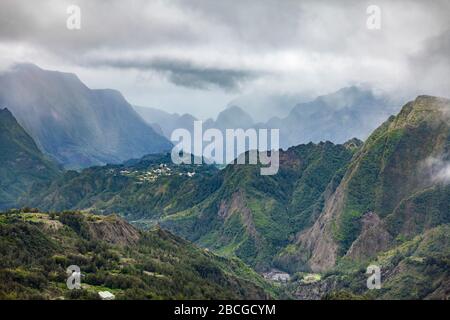 Tropischer Regenwald auf Reunion Island, französisches Departement im Indischen Ozean Stockfoto