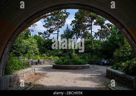 Carl Schurz Park. East End Avenue zwischen 83rd und 90th Street. Dieser Park, der von einem Stadtteilverein verwaltet wurde, ​​in das Jahr  , bietet eine gute Aussicht Stockfoto