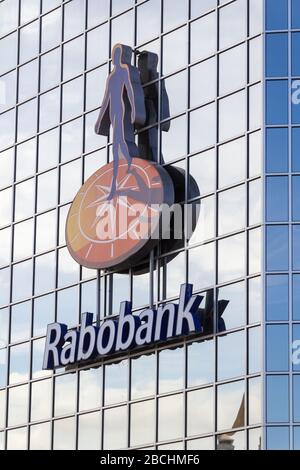 Rabobank Logo in Utrechter Stockfoto