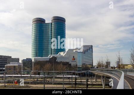 Rabobank Hauptsitz in Utrechter Stockfoto